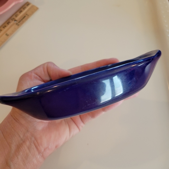 Vintage USA Ceramic Cobalt Blue Small Gratin Dish ~ MCM ~ FINAL PRICE - Picture 10 of 12